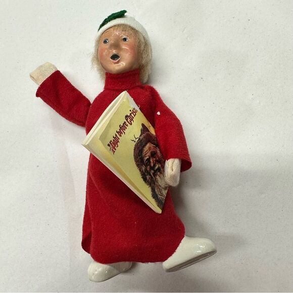 Vtg Small Caroler 1992 figure Night Before Christmas Book Poseable Buyers Choice - Picture 9 of 9